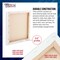 24 x 24 inch Stretched Canvas 12-Ounce Triple Primed, 6-Pack - Professional Artist Quality White Blank 3/4" Profile, 100% Cotton, Heavy-Weight Gesso